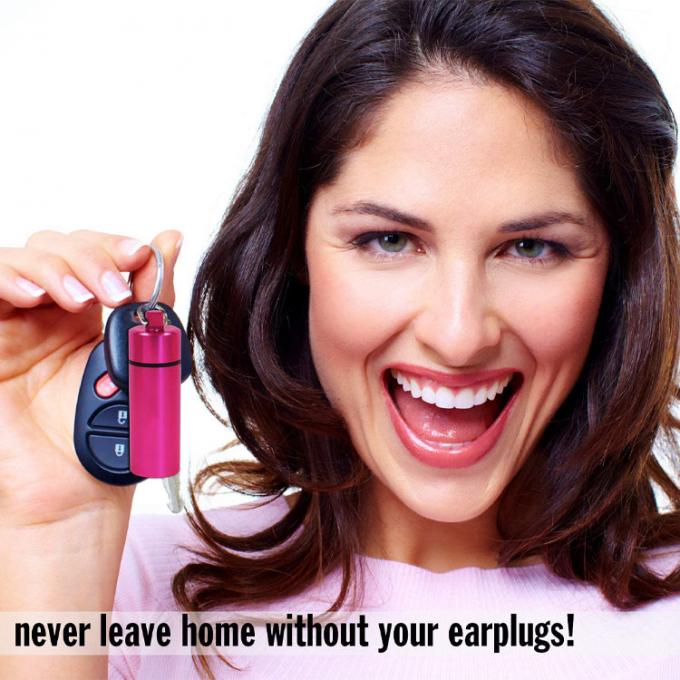 Tubo de alumínio do caso do protetor da tomada da orelha para o ruído do tampão de ouvido